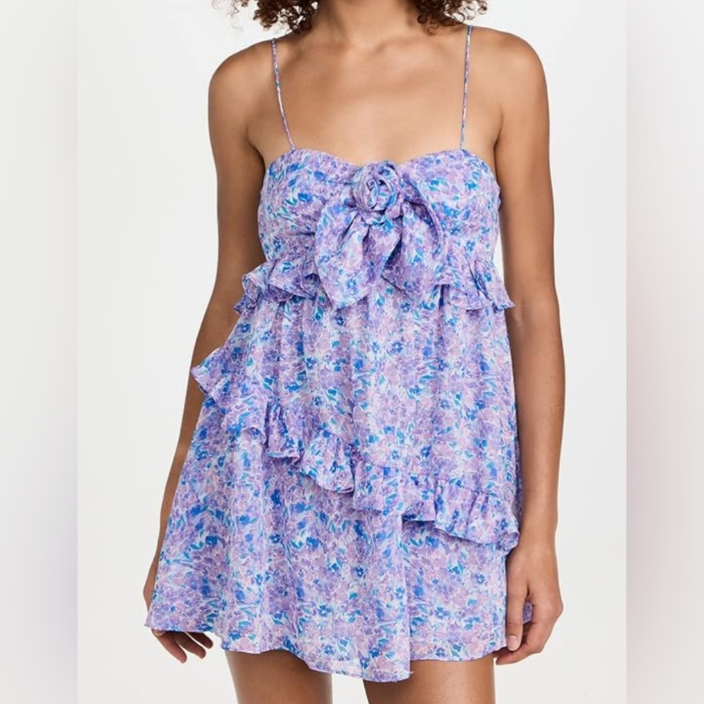 For Love and Lemons Debbie Mini Floral Dress